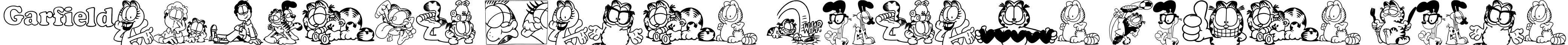 Garfield Hates Mondays Loves Fonts