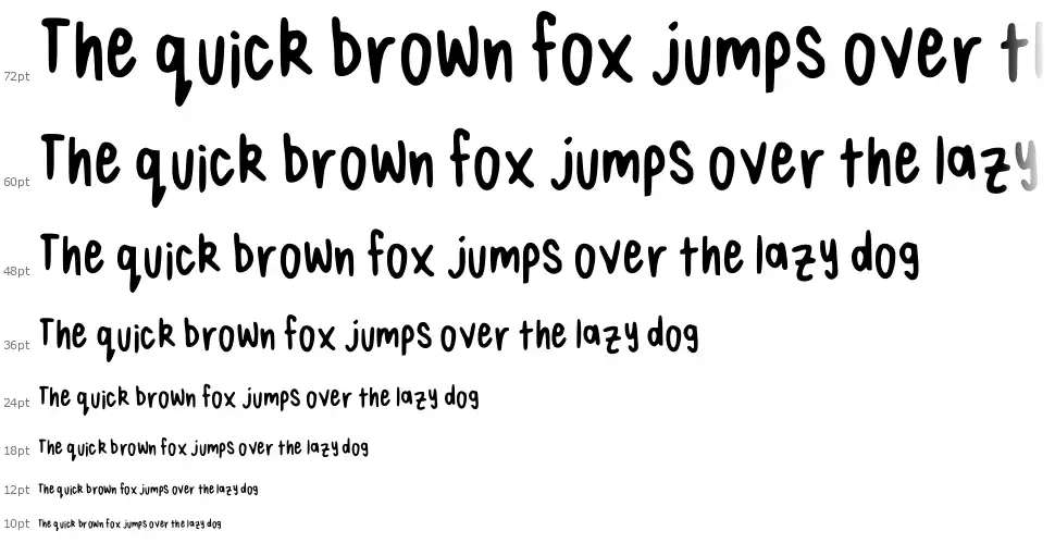 Alices Handwritingfont waterfall