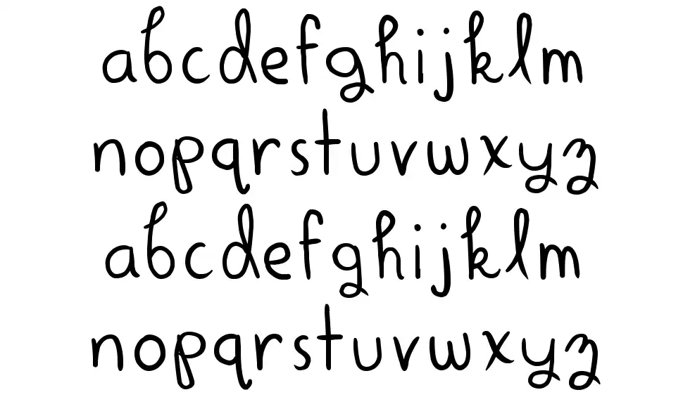 Alright Scrapbookyfont specimens
