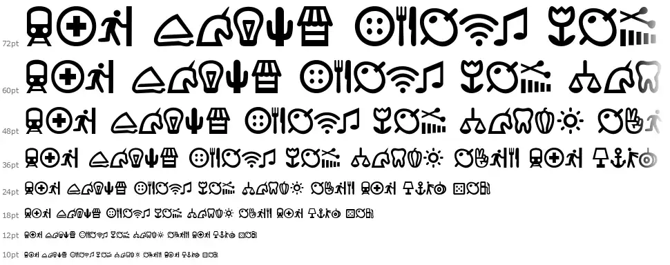 Ancla Alphabetfont waterfall