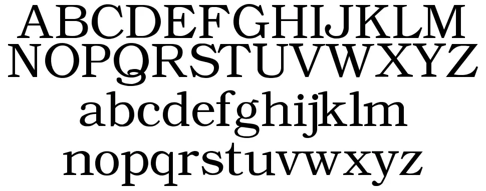 Angleterre Bookfont specimens