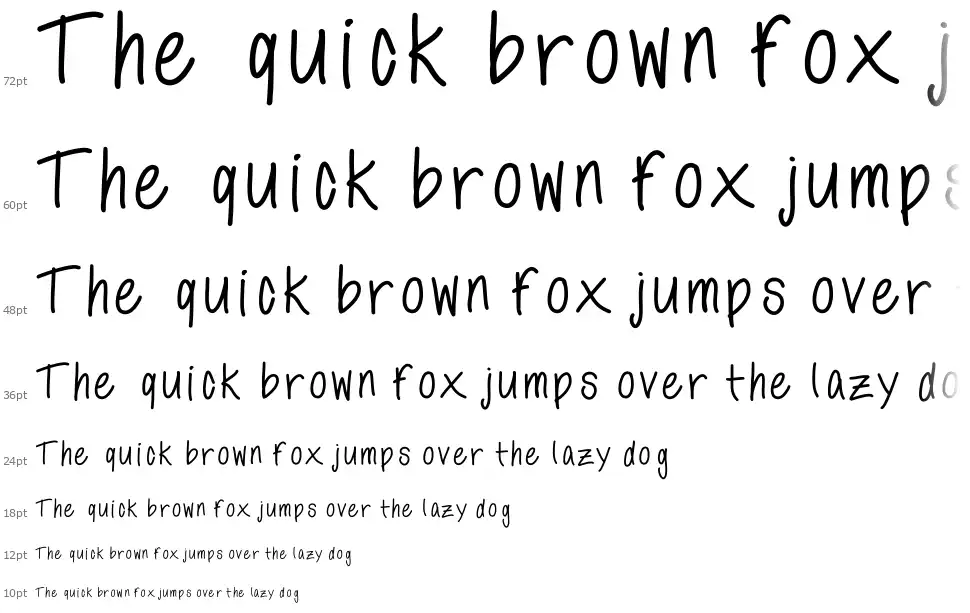 Anns Handwritingfont waterfall