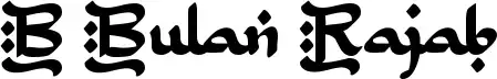 B Bulan Rajab