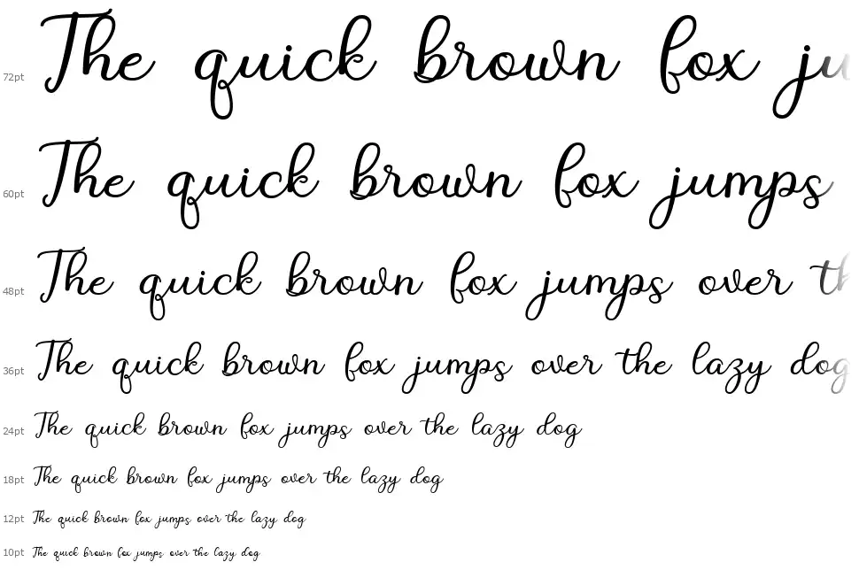 Beach Girl Scriptfont waterfall