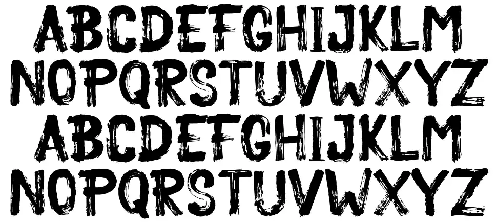 Becka brushfont specimens