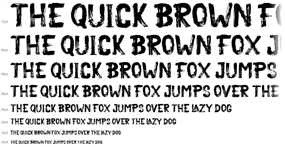 Becka brushfont waterfall