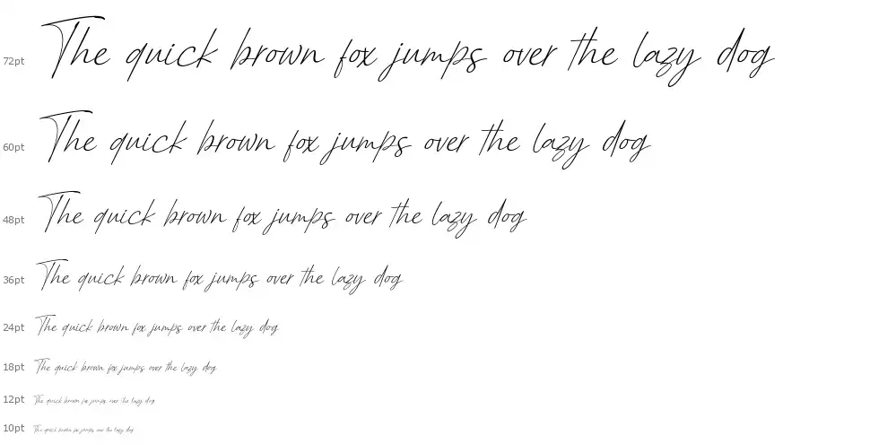 Belista Scriptfont waterfall