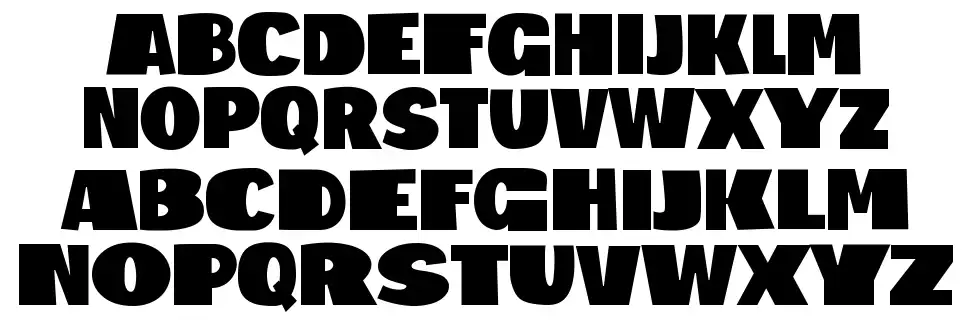 Big Shout Bobfont specimens