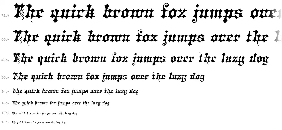 Black Ornamented, No. 538font waterfall