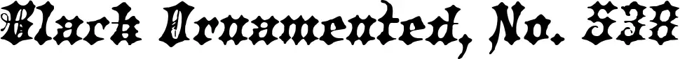Black Ornamented, No. 538