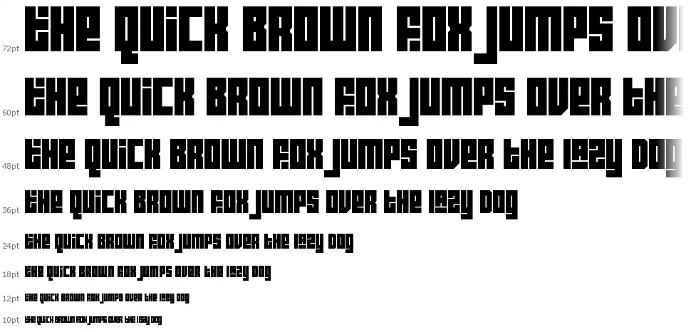 Block Outfont waterfall