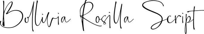 Bollivia Rosilla Script