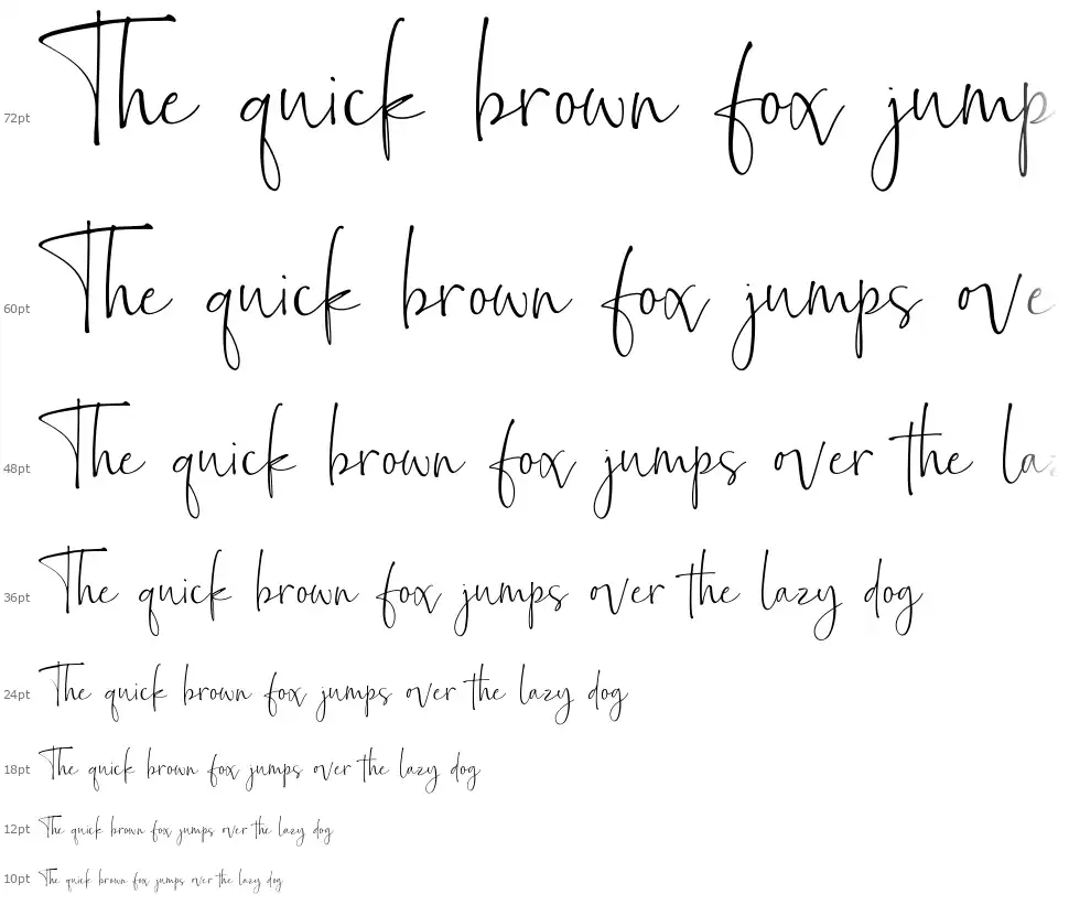 Bollivia Rosilla Scriptfont waterfall