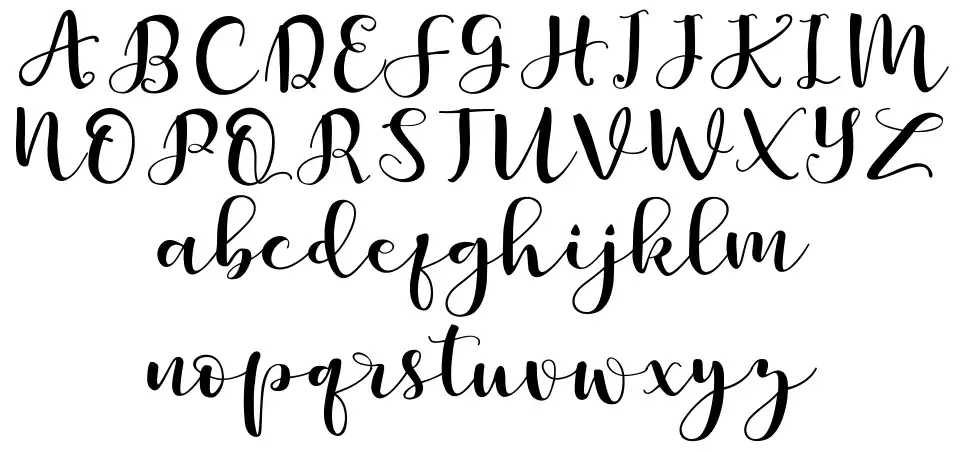 Britnees Scriptfont specimens