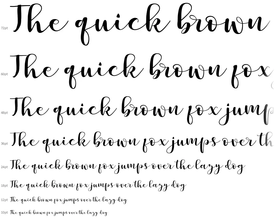 Britnees Scriptfont waterfall