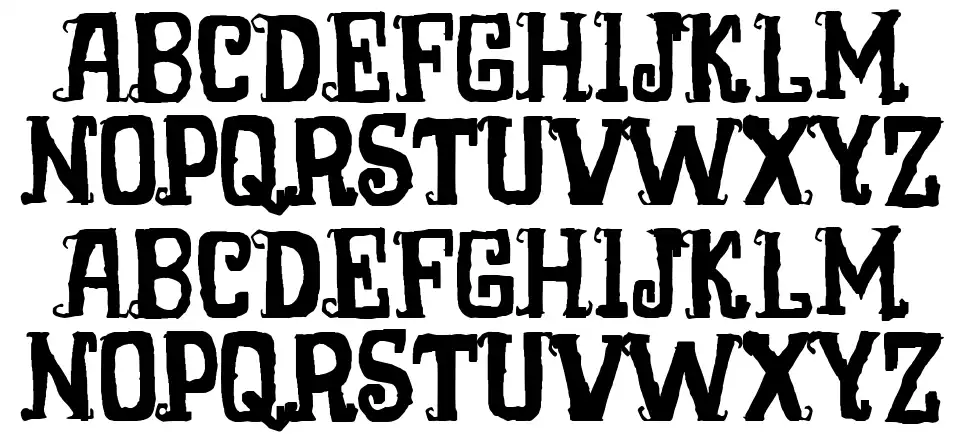 Burton's Parkfont specimens