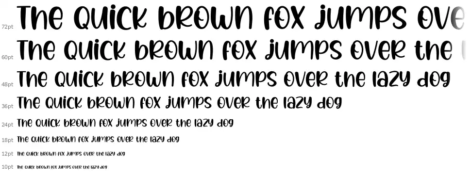 Candy Heartfont waterfall