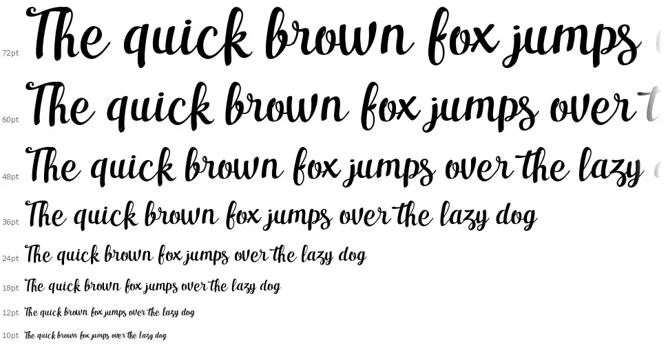 Casseron Scriptfont waterfall