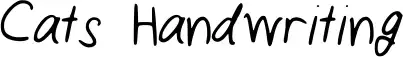 Cats Handwriting
