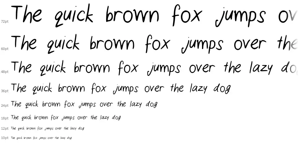Cats Handwritingfont waterfall