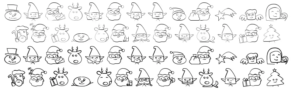 Christmas People Dingfont specimens