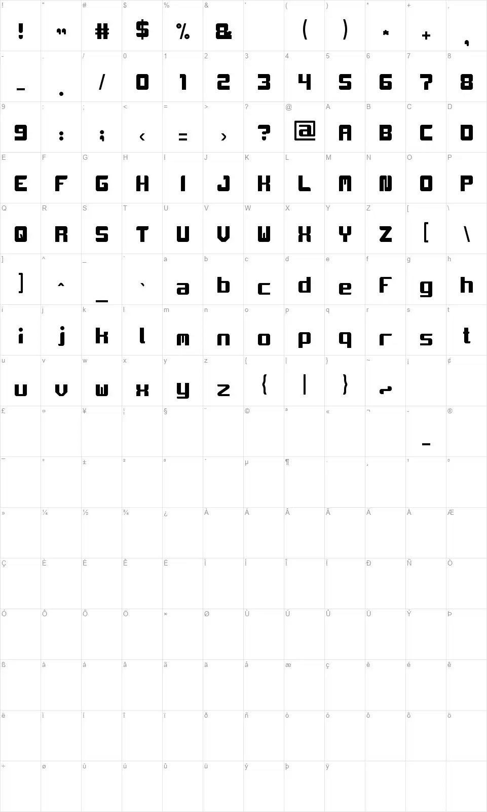 Cinta Adalah Perhatianfont character map