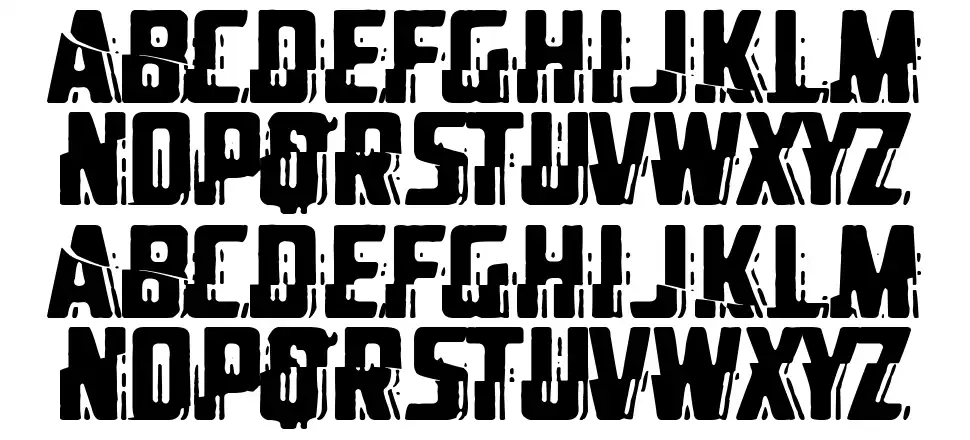 Comandante Glitchfont specimens