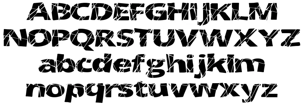 Crackedfont specimens