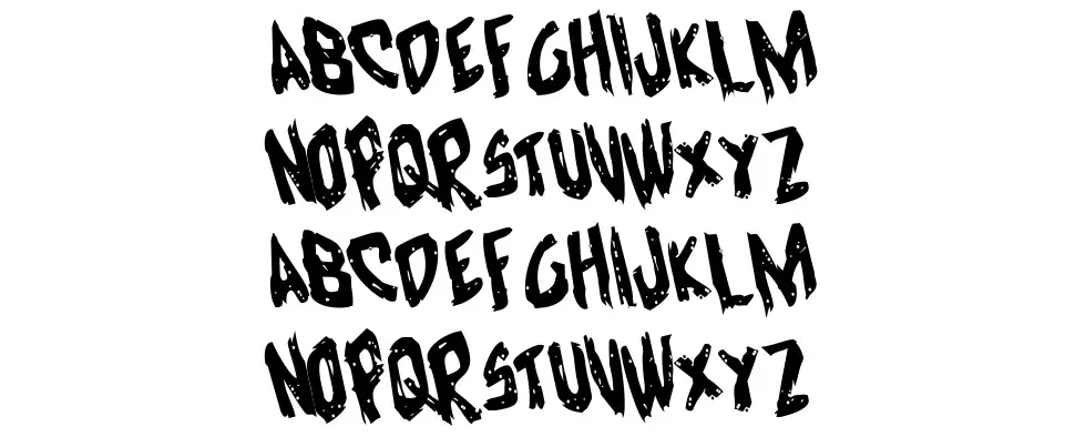 Cyrus the Virus Rotatefont specimens