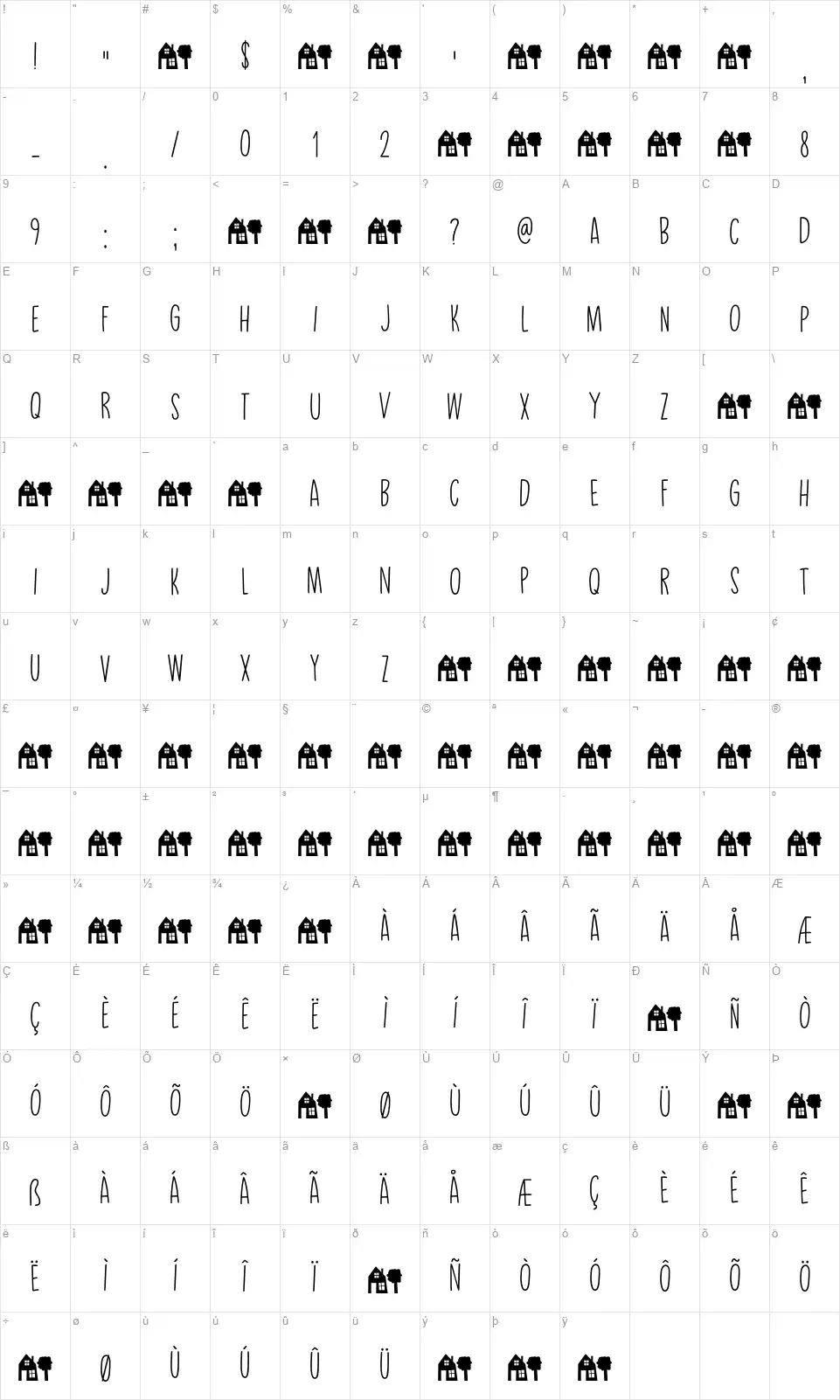 Daily Challengefont character map