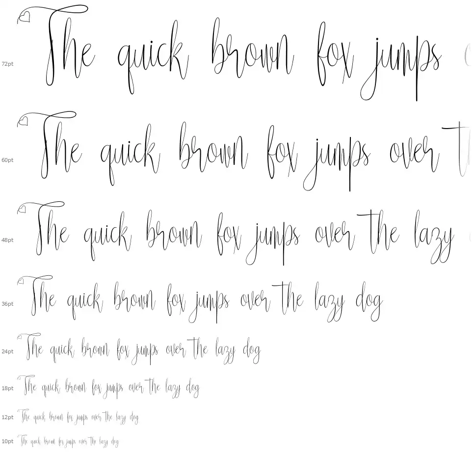 Delissa Scriptfont waterfall