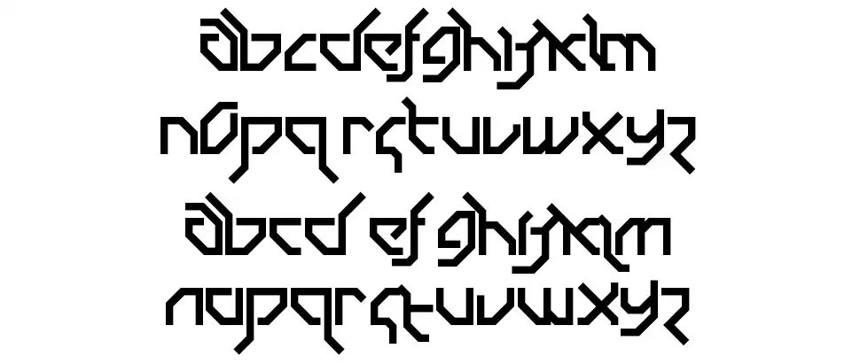 Drum and Bass LDRfont specimens