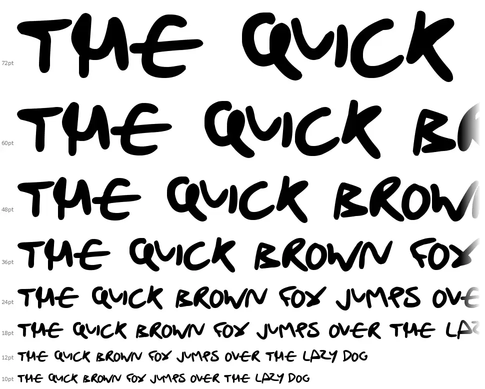 Drunk Handwritingfont waterfall