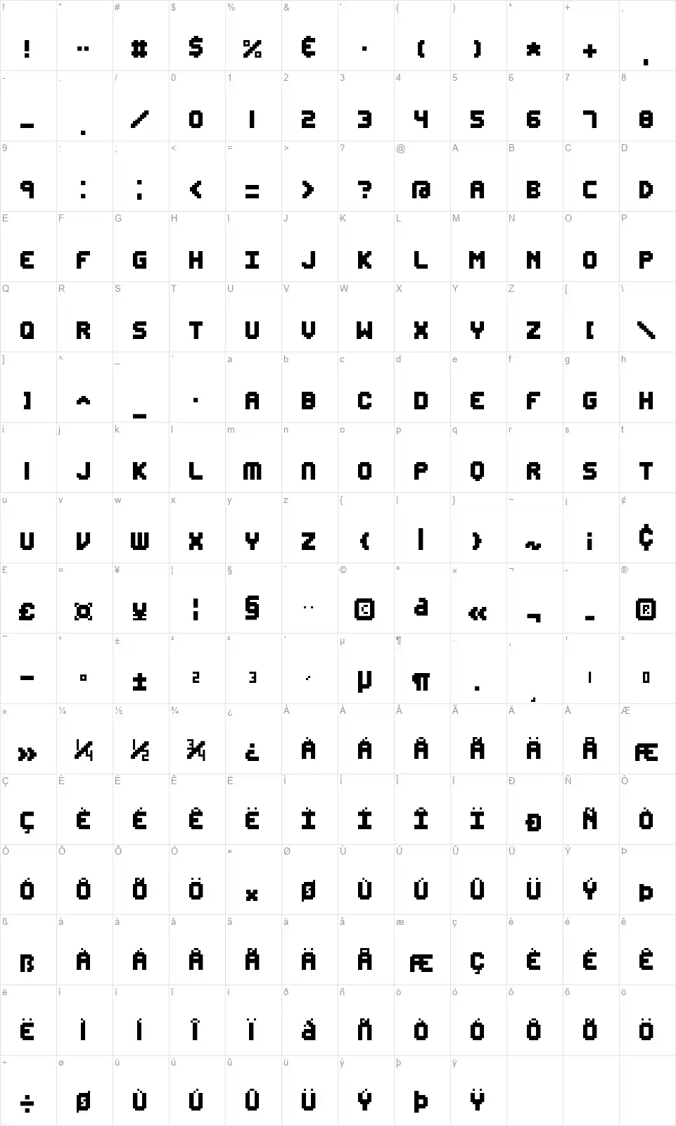 Edit Undofont character map