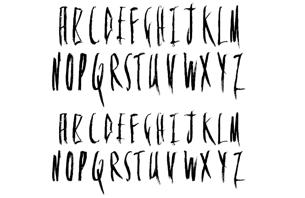 Flowery Deathfont specimens