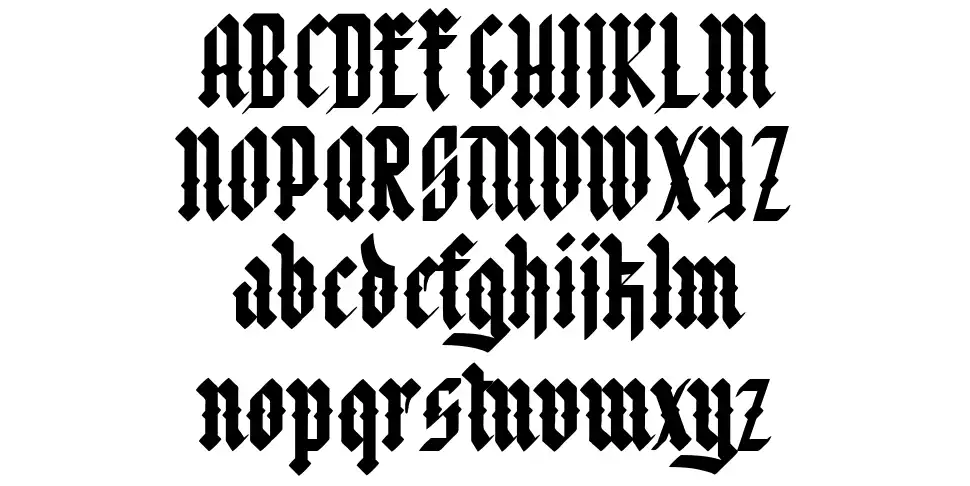 Font Negrafont specimens