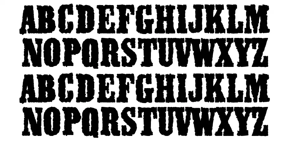 Frontier Townfont specimens