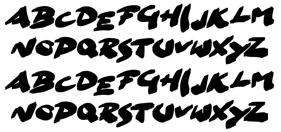Go Faster Brushfont specimens