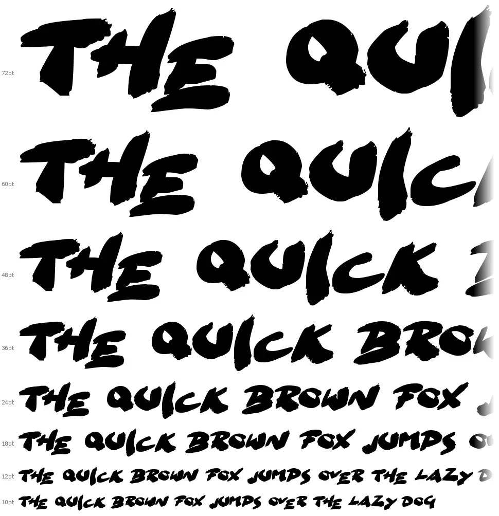 Go Faster Brushfont waterfall