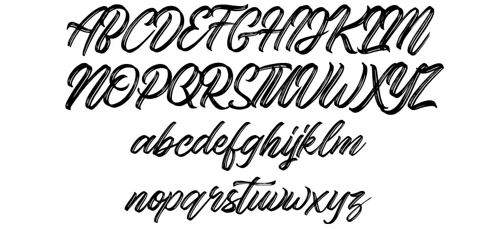 Gorgeous Script Typefacefont specimens