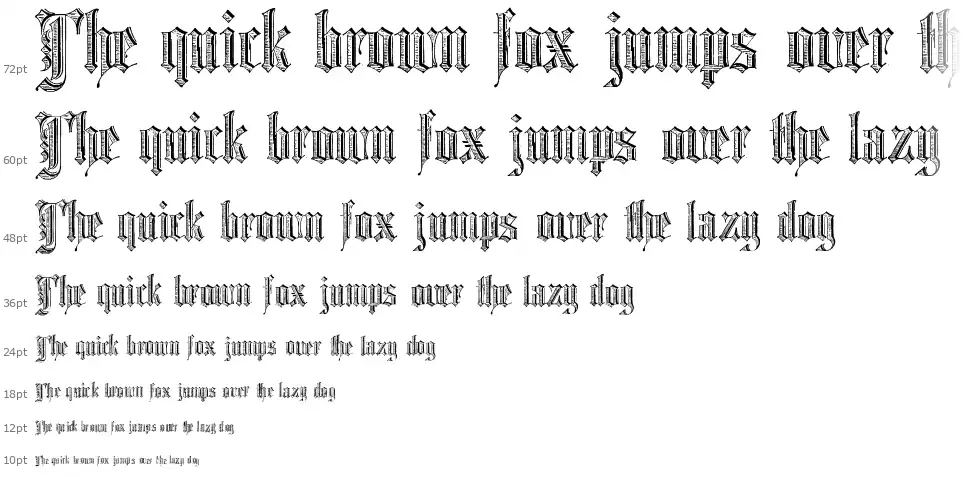 Graphic Textfont waterfall