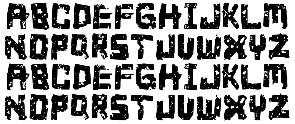 Green Day 21 Glyphsfont specimens