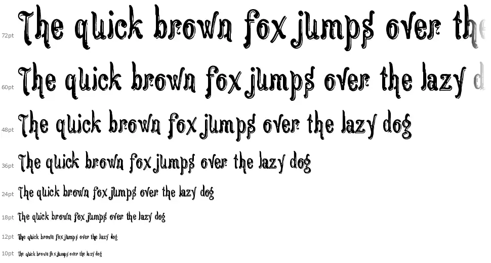 Grotesque Ornamented of 10,891font waterfall