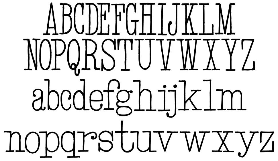 Hand TypeWriterfont specimens