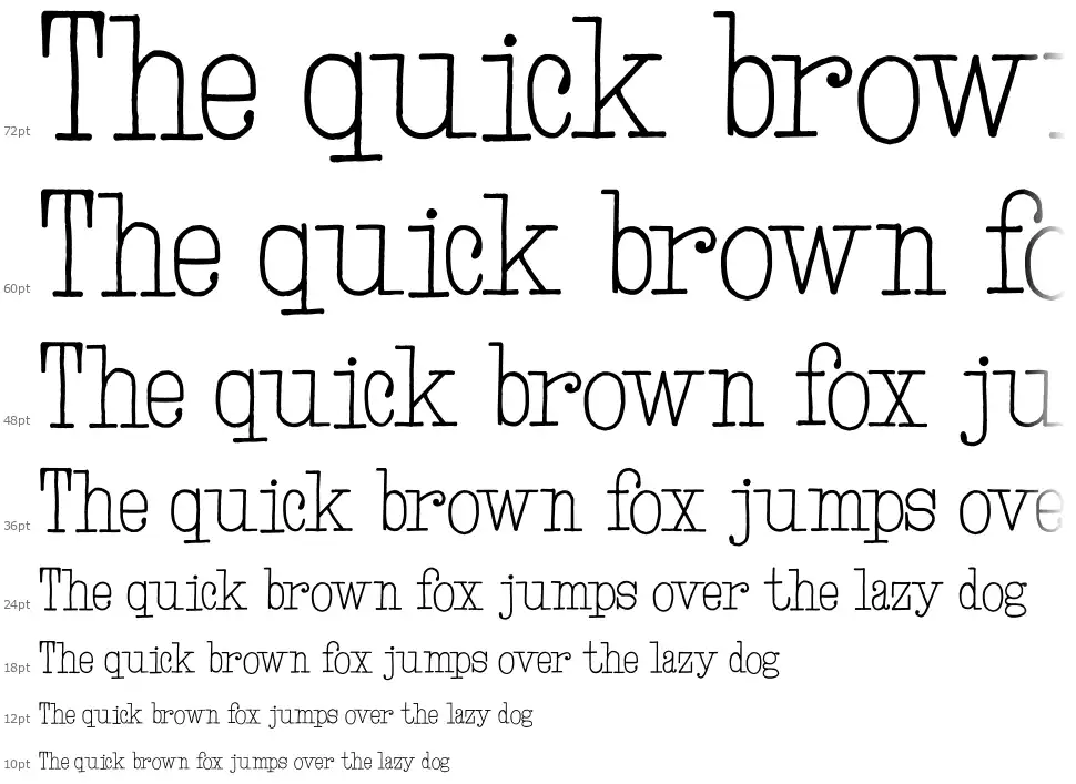 Hand TypeWriterfont waterfall