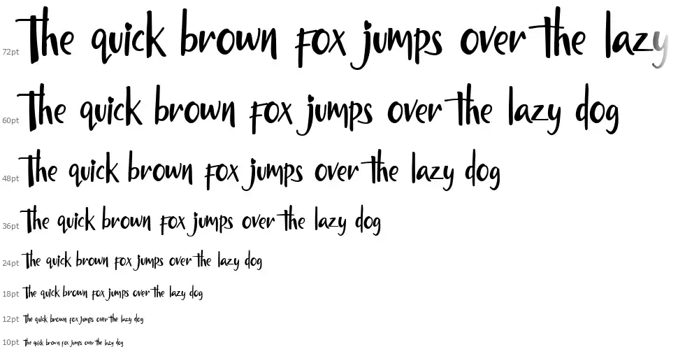 Hello Bunnyfont waterfall