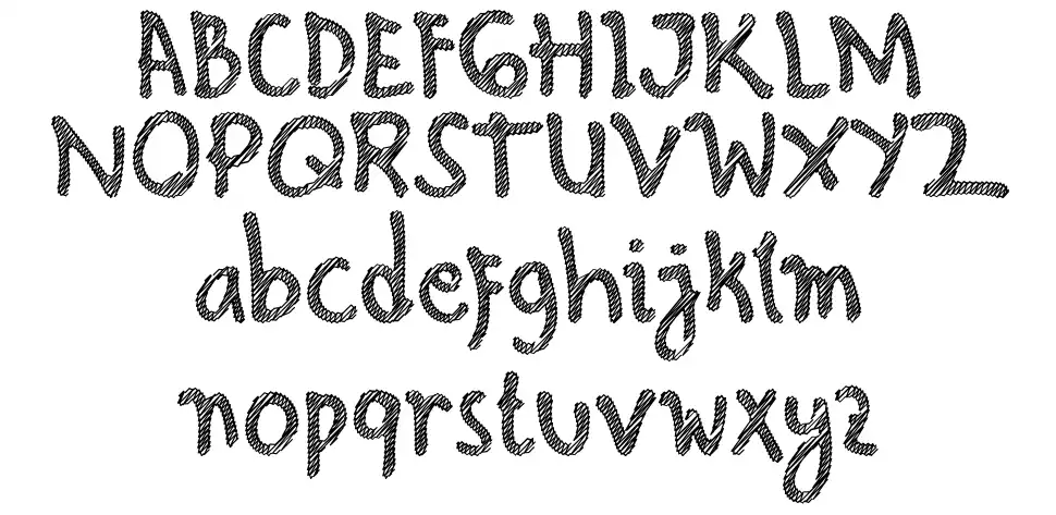 Hello Scribblesfont specimens