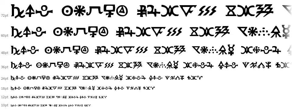 Hermetic Spellbookfont waterfall