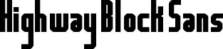 Highway Block Sans
