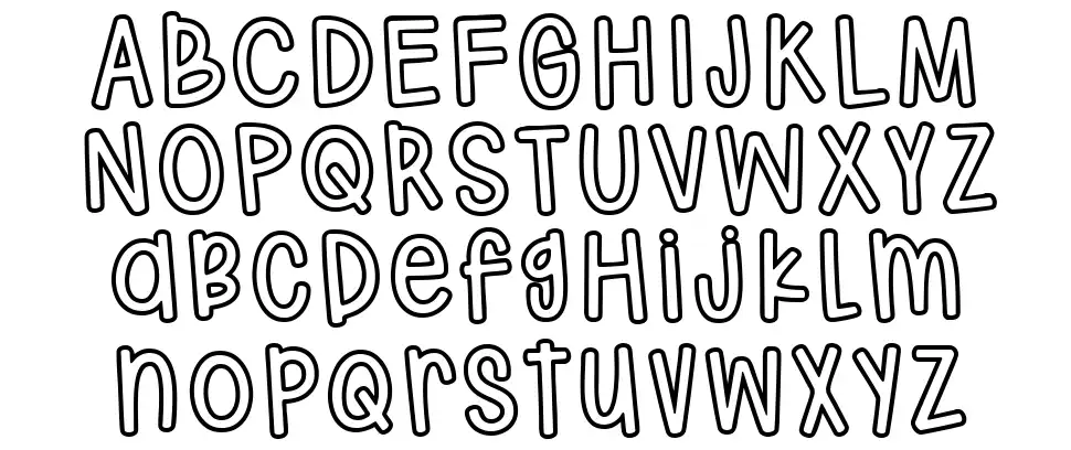 Hodgepodgery Outlinefont specimens